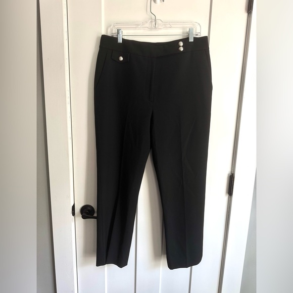 VERONICA BEARD Renzo Crest Black Button Dress Pants 12 - Picture 12 of 12